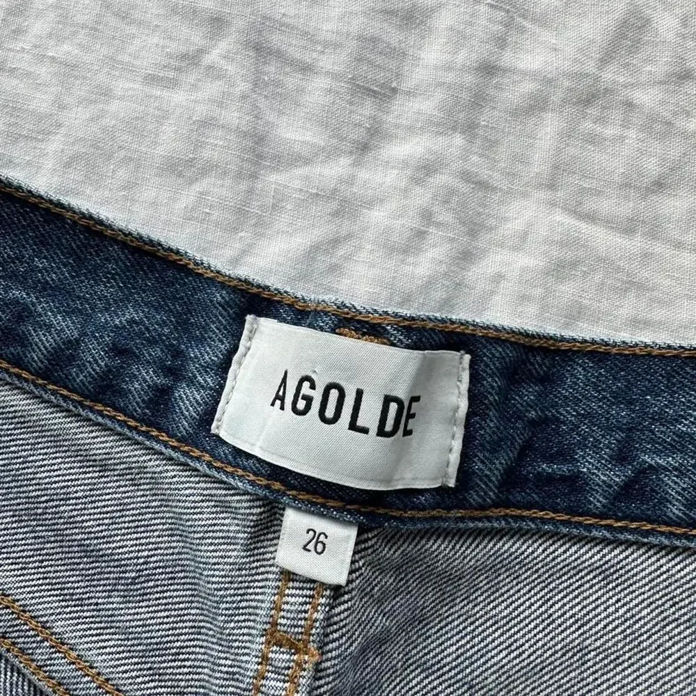 Agolde low slung baggy blue
